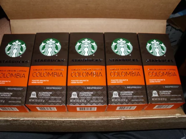 STARBUCKS Nespresso Colombia Coffee Capsules 50count-