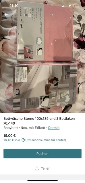 Bettwäsche Sterne 100x135 und 2 Bettlaken70×140 rosa