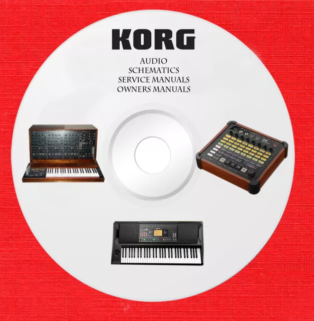 Korg Audio Repair Service owner manuals on 1 dvd in pdf format