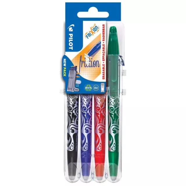 Etui De 4 Stylos Frixion - Assortiment - Pointe Moyenne 0.7Mm - Pilot