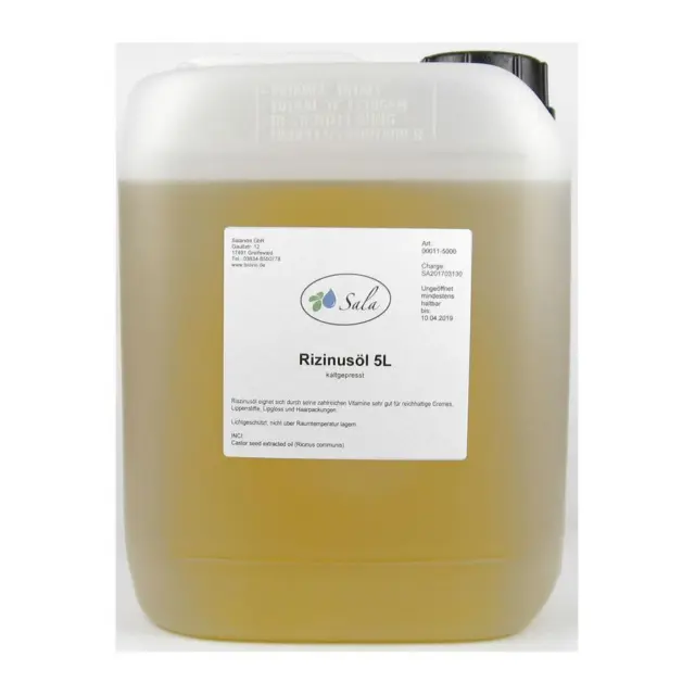 Sala Rizinusöl kaltgepresst 100% rein Ph. Eur. 5 L Liter 5000 ml Kanister