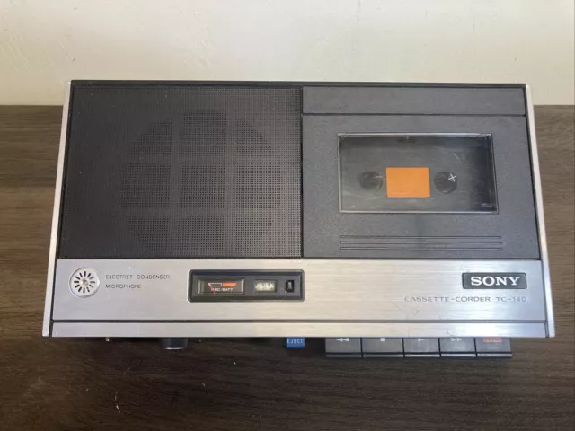RARE VINTAGE SONY Model TC-140 Cassette TapeCorder W/Case WORKING