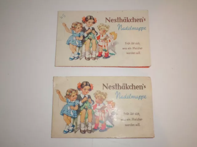 2x alte Nesthäkchen Nadelmappe