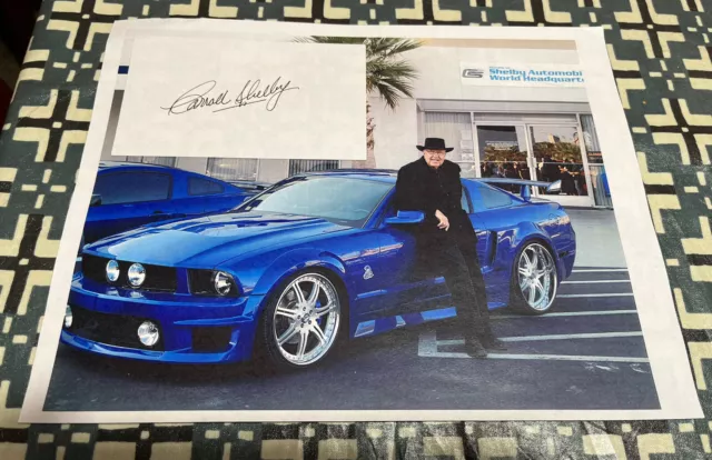 Carroll Shelby Photograph with signature one of the last taken at Las Vegas shop