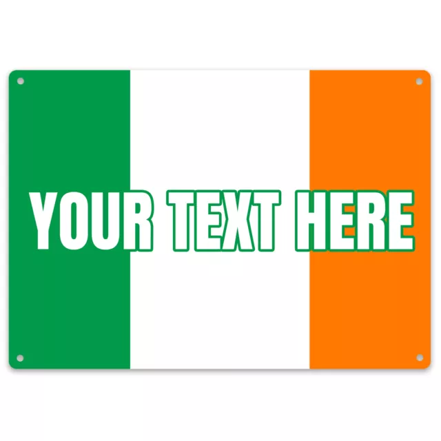 Custom Text Ireland Flag Bar Sign Personalised Country Glasgow Football Summer