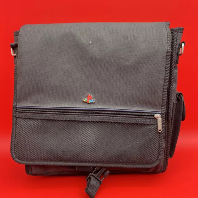 VINTAGE SONY PLAYSTATION One PS1 Travel Messenger Bag Carry Case Black ...