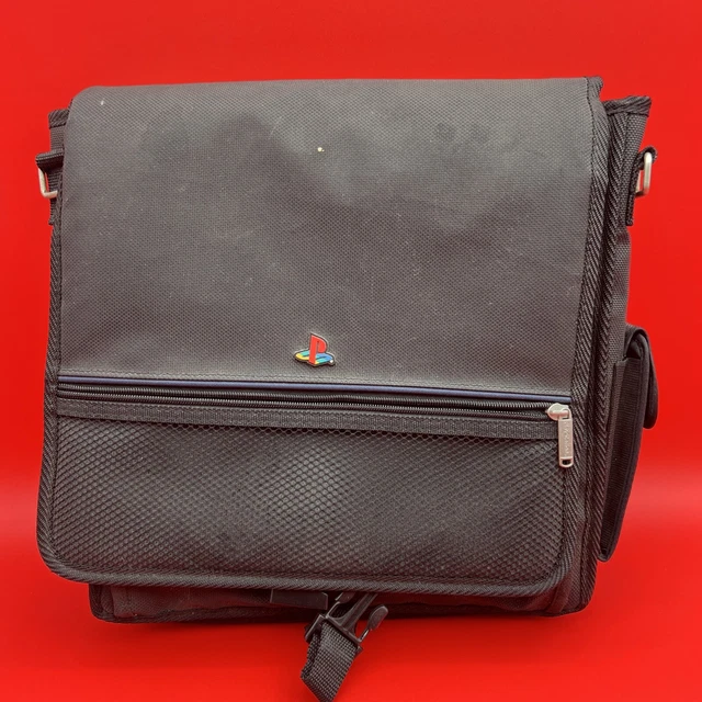 VINTAGE SONY PLAYSTATION One PS1 Travel Messenger Bag Carry Case Black