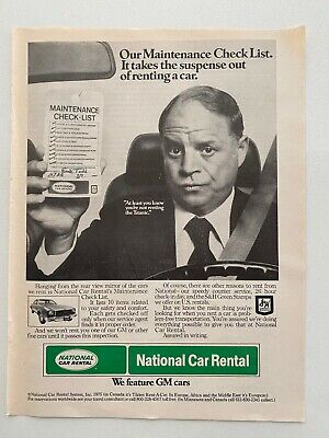 National Car Rental Don Rickles Vintage 1975 Print Ad