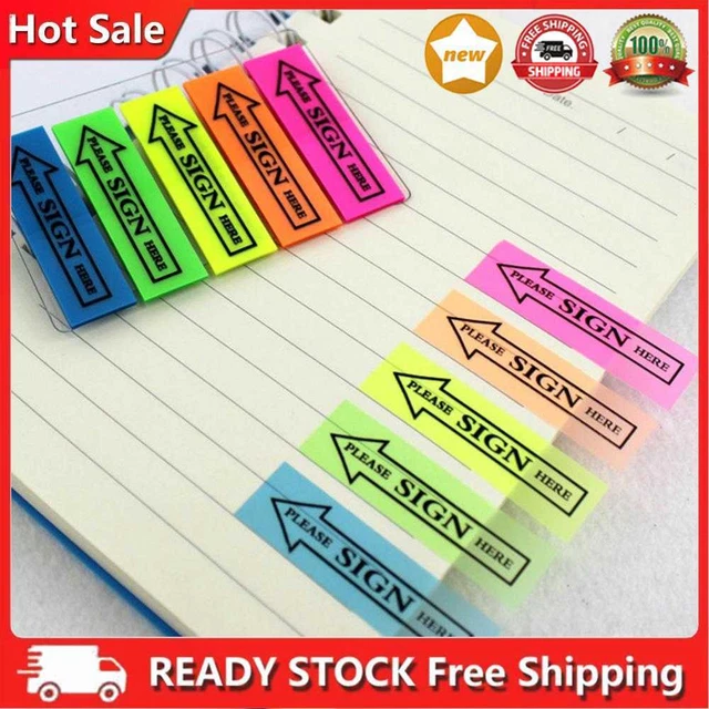 100pcs Adhesive Memo 44x12.5mm Plastic Cement Self Adhesive Stickers for Study