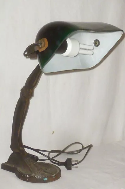 Alte Schreibtischlampe Jugendstil Lampe Tischlampe Leuchter Leuchte Art Deco RAR