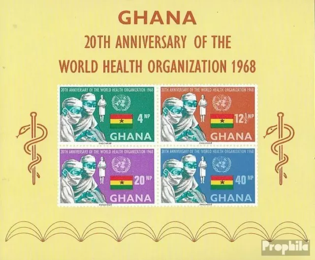 Ghana Block32 (kompl.Ausg.) postfrisch 1968 WHO