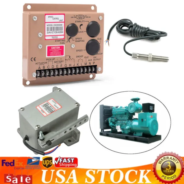 Generator Governor Actuator ADC120+ESD5500E Speed Control+Magnetic Speed Sensor