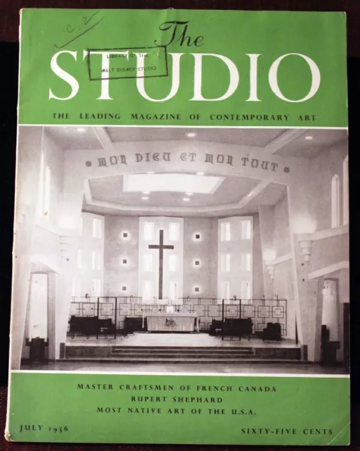 Walt Disney Studio Research Library 1956 THE STUDIO Magazine Rupert Shephard USA