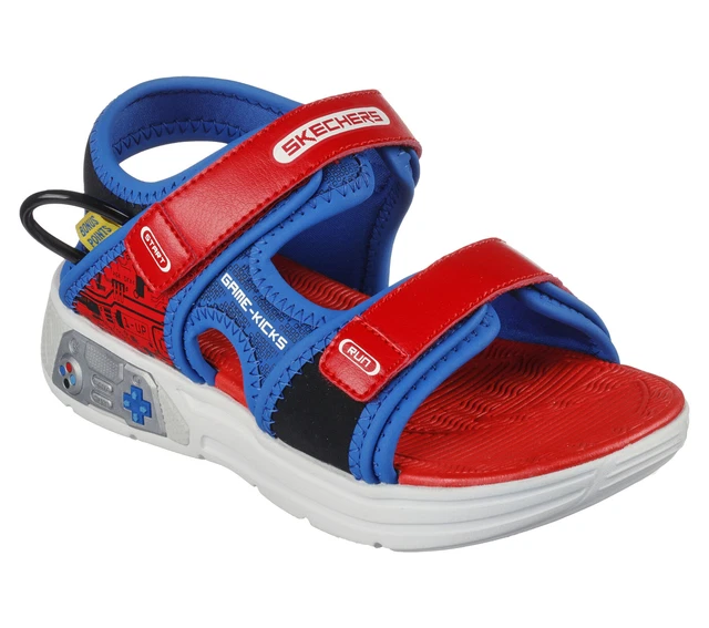 SANDALI SKECHERS BAMBINO neonato S Lights blu con luci strappo