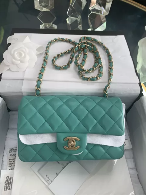 CHANEL Mini Flap Pearl Crush in Blue Lambskin with GHW, Luxury, Bags &  Wallets on Carousell