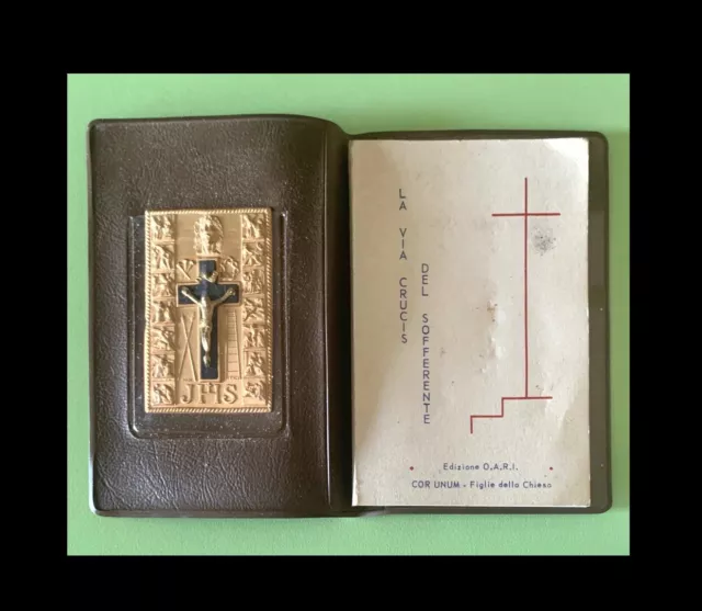 La Via Crucis del Sofferente Medaglia Libretto religioso vintage Varese 1964