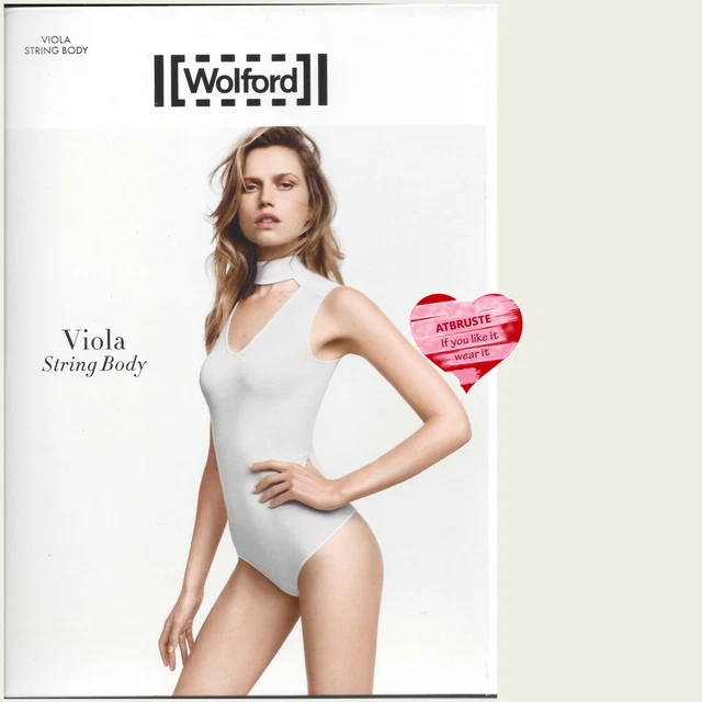 Corpo stringa Wolford Viola • M • bianco... corpo stringa senza maniche, collare choker