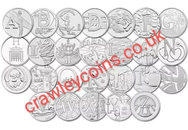 🔥CHEAP 2018 - 2019 UK 10p TEN PENCE A-Z ALPHABET COINS NHS LOCHNESS ANGEL BOND