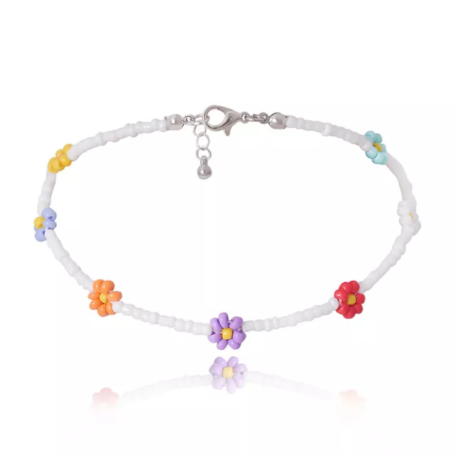 Bohemian Handmade Beaded Daisy Flower Clavicle Choker Necklace Women Jewelry* F1