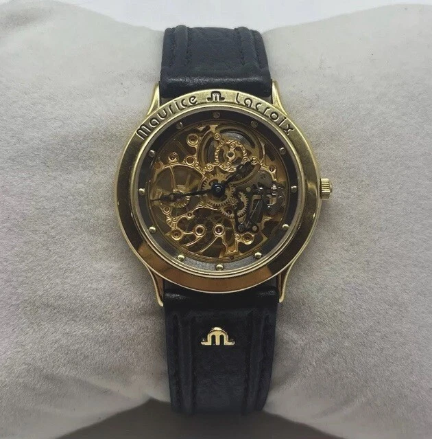 Montre Vintage Mirvaine Swiss Made - Boîtier Et Bracelet Plaqué Or Pour Femme - Bijou Luxe Rétro