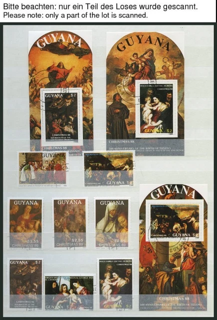 GUYANA o, 1988-92, Partie verschiedener Ausgaben, Bl.s und Kleinbogen, Mi. 470.-