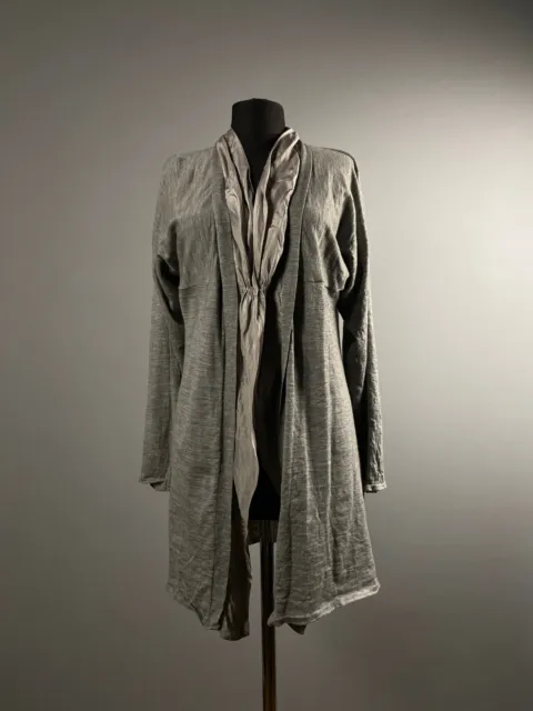 Rivamonti by Brunello Cucinelli Womens Gray Wool Silk Cardigan Jumper Size S