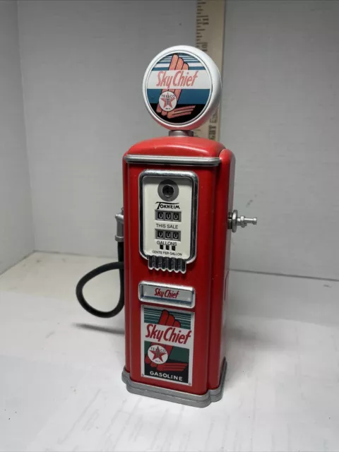 1950 Tokheim Texaco Gas Pump Replica Coin Bank by Gearbox Sky Chief.