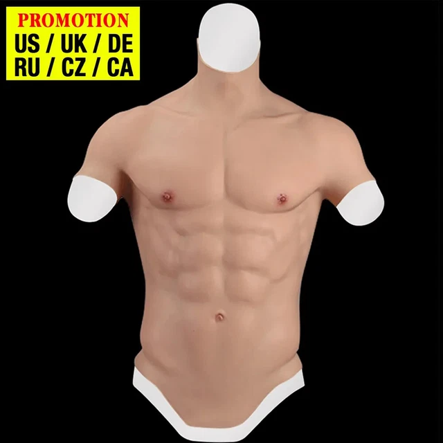 Silicone False Fake Belly Body Artificial Simulation Muscle Chest Crossdressers
