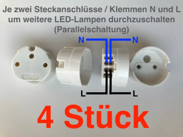 4 Stück Fassung G 13 G13 LED Leuchtstoffröhre Leuchtstofflampe  Vossloh Houben