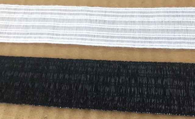 Half Inch 1/2 Inch Flat Woven Elastic Black White 12mm Different Lengths  Sewing