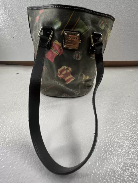 Dooney & Bourke Mini Bucket Bag Beach Summer Sandals Hat Shirt Black Pink