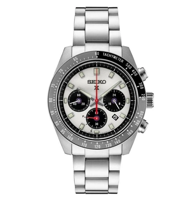 SEIKO SSC911 SPEEDTIMER Silver Dial Chronograph Solar Watch USA