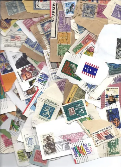 US Stamp Lot Used on Paper Mixture - 1 lb pound Kiloware Great mixture!