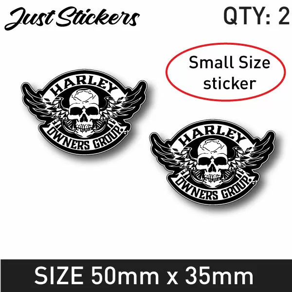 2 x Harley Davidson bike, helmet, car sticker , bumper sticker ,4X4,  bike,
