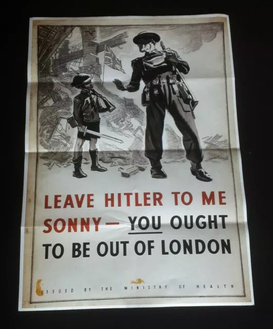 1942 Ww2 Uk British Britain Kids Boy Children Army Soldier War Propaganda Poster