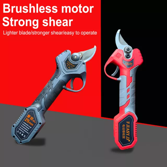 25MM Electric Pruning Shears Mini Cordless Secateur Branch Scissor Cutter Pruner