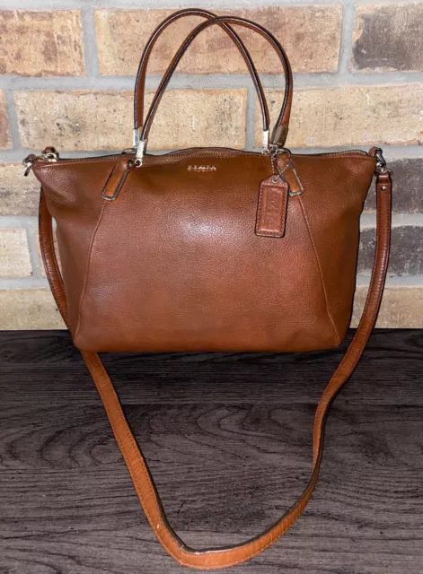 Coach Kelsey small Satchel-Crossbody Bag Brown Genuine Leather 28095 GUC