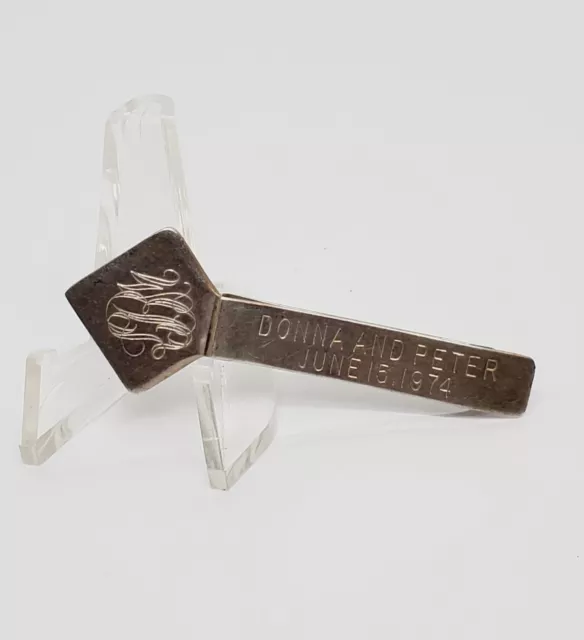 1974 Leonore Doskow Handmade Sterling Silver Bookmark With Monogram (77)