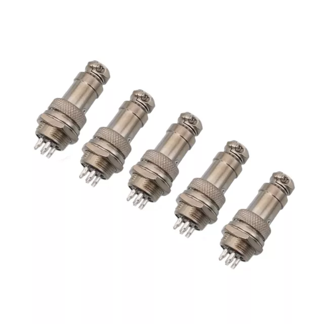 US Stock 5Pair Aviation Plug 5 Pin Male Female Panel Wire Connector 16mm GX16-5