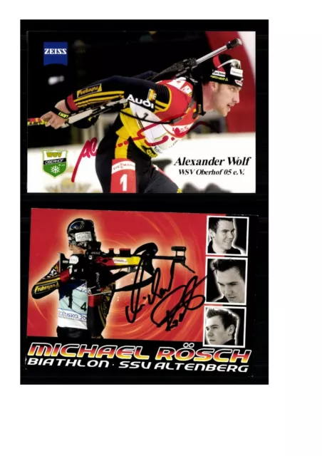 12  Autogrammkarten Biathlon Original Signiert  ## K 968 2