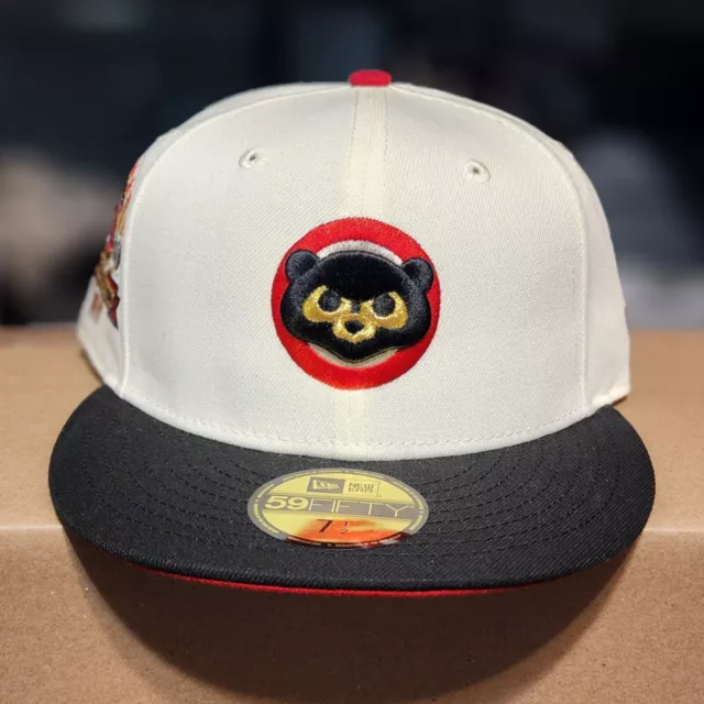 Chicago Cubs New Era 59Fifty Two Tone Chrome Red Black Clark Street Sports 7 1/2