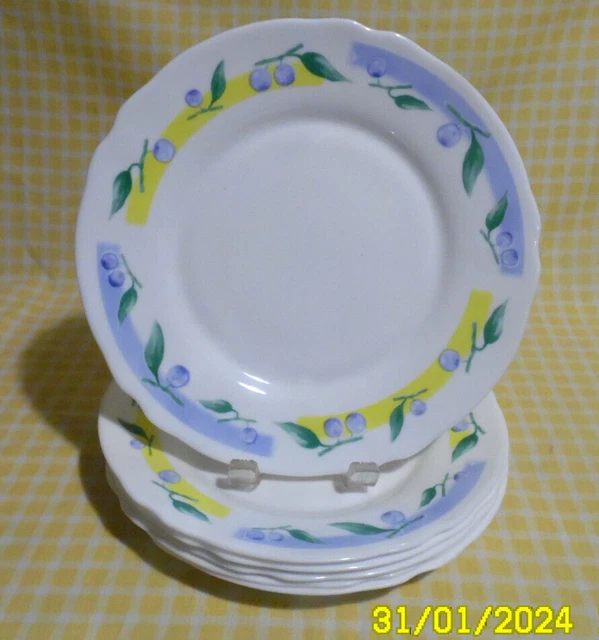 Lot de 6 assiettes creuses 21cm Ammonite Blanc Luminarc