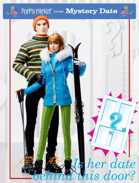 Poppy Parker Loves Mystery Date Ski Set Poppy Parker & Bellamy Blue NRFB SET 2