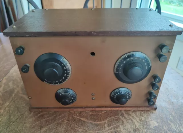 Vintage 1920's Home Made Kit Single Tube Radio Untested