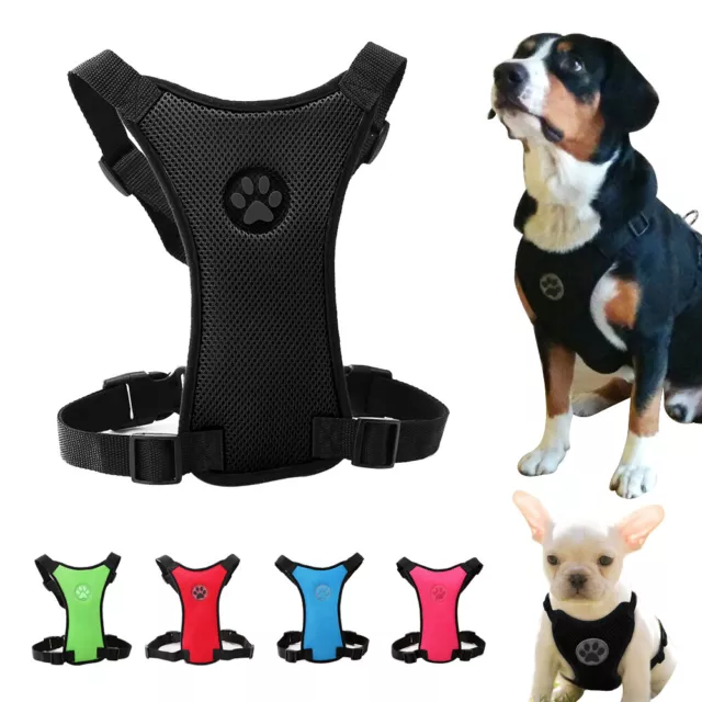 Mesh Dog Car Harness Vehicle Seat Belt Vest Safety Clip Small to Large Dog Leash