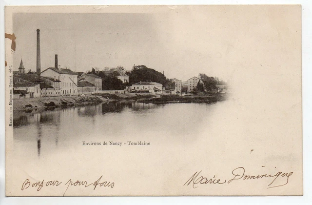 TOMBLAINE - Meurthe et Moselle - CPA 54 - carte nuage 1900 les bords de Meurthe