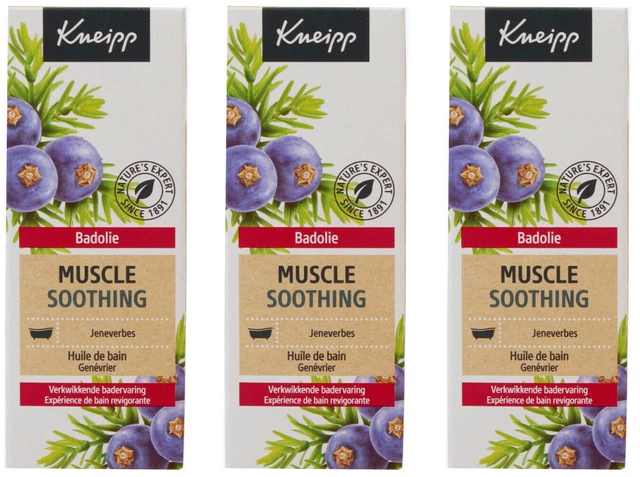 3x Kneipp Gesundheitsbad Muskel Aktiv Wacholder-Badeöl, 100ml NEU