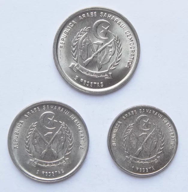 Western Sahara Coins Set of 3 Pieces UNC