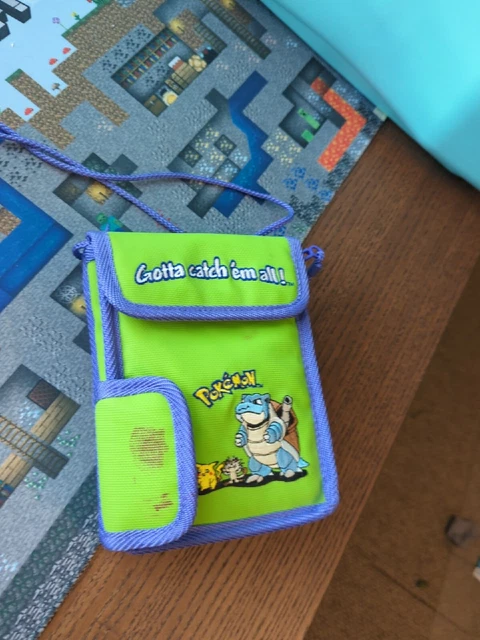 GameBoy Color Pokemon Blastoise Carrying Case Tote Travel Bag Yellow 1990s RARE