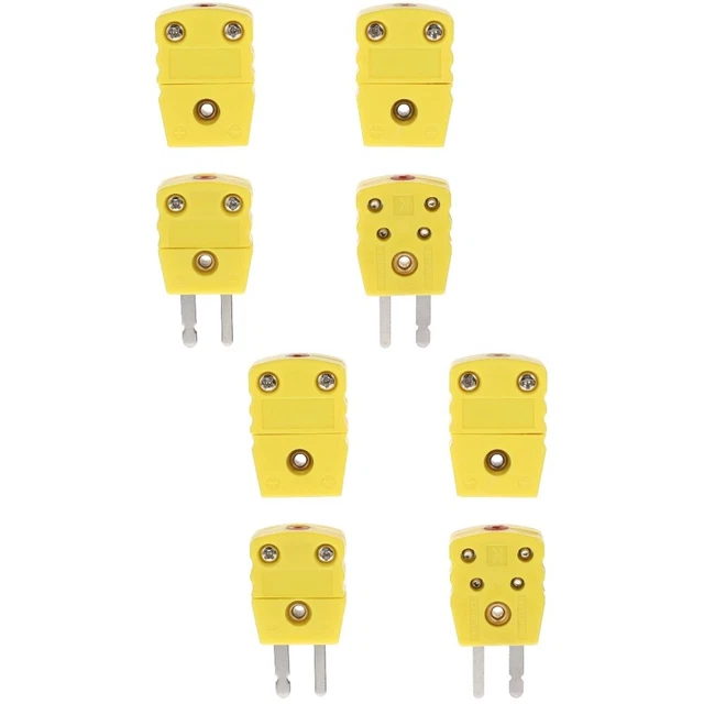 8 Pcs 2 Pin K Type Plug Thermocouple Hermaphrodite Connector Cable Gland